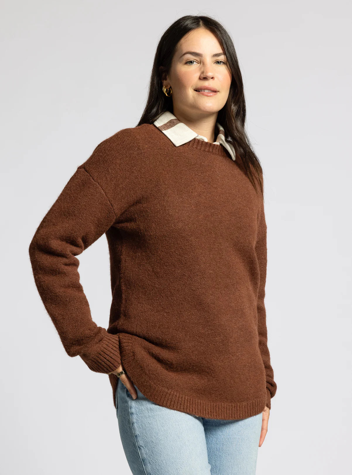 Womens Oversized Rust Sweater