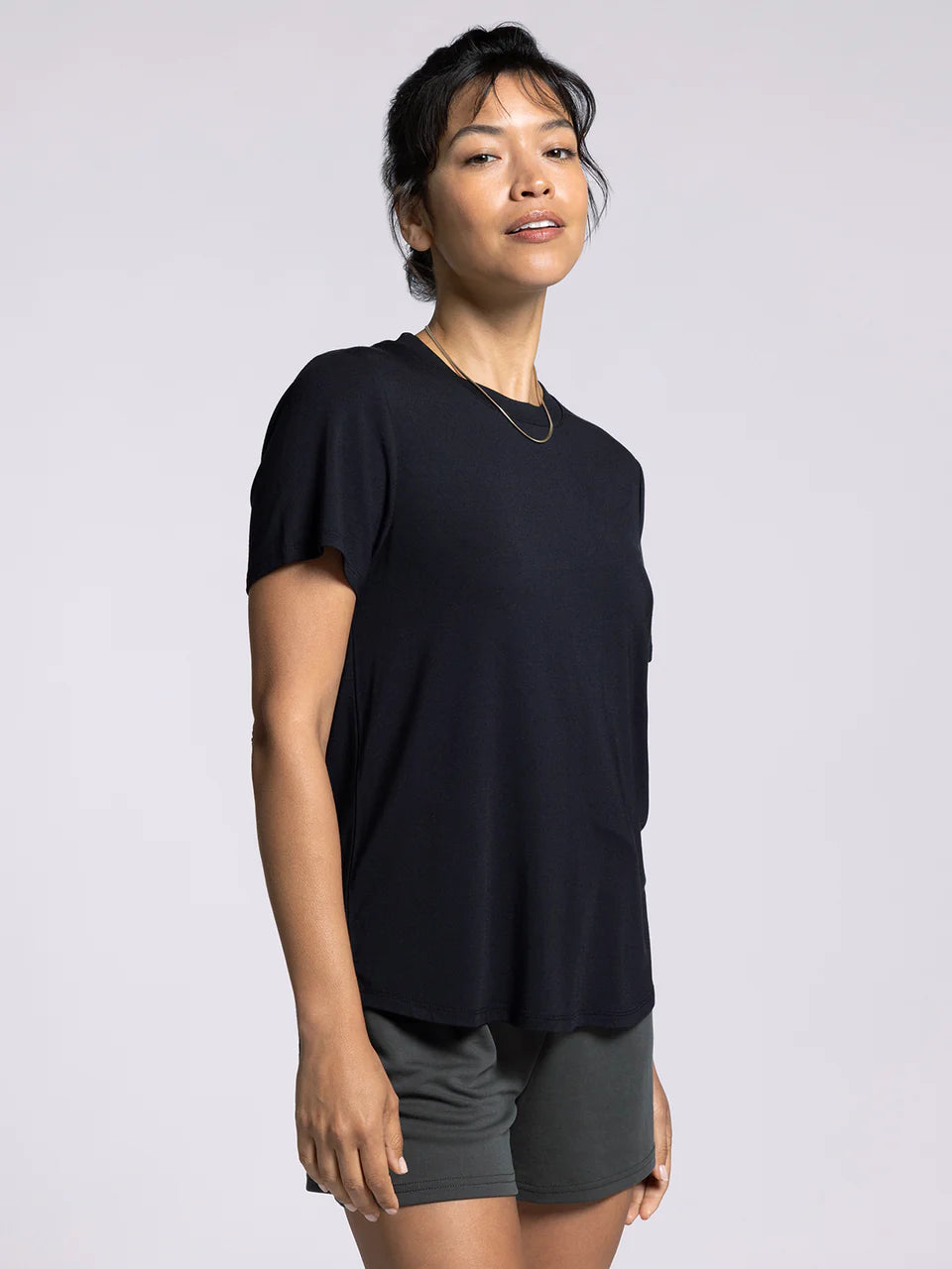 Womens Soft Black Tee