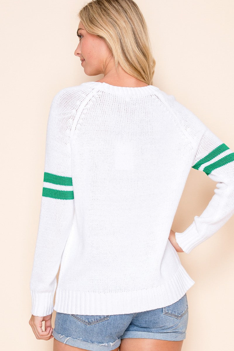 beach sweater back