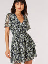 Chic Floral Mini Dress for Wedding Guests - Eco-Friendly