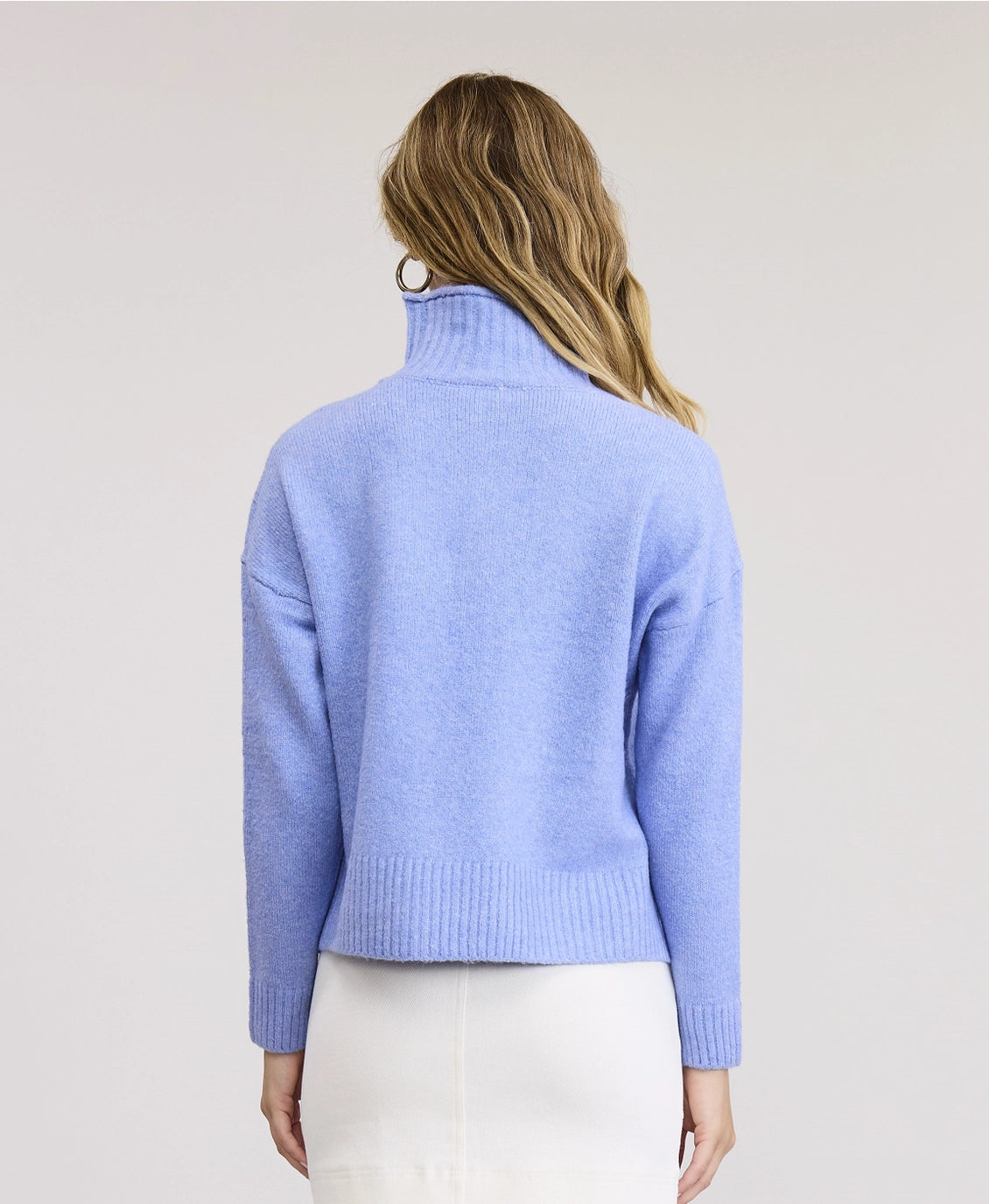 Ice Blue Turtleneck Sweater