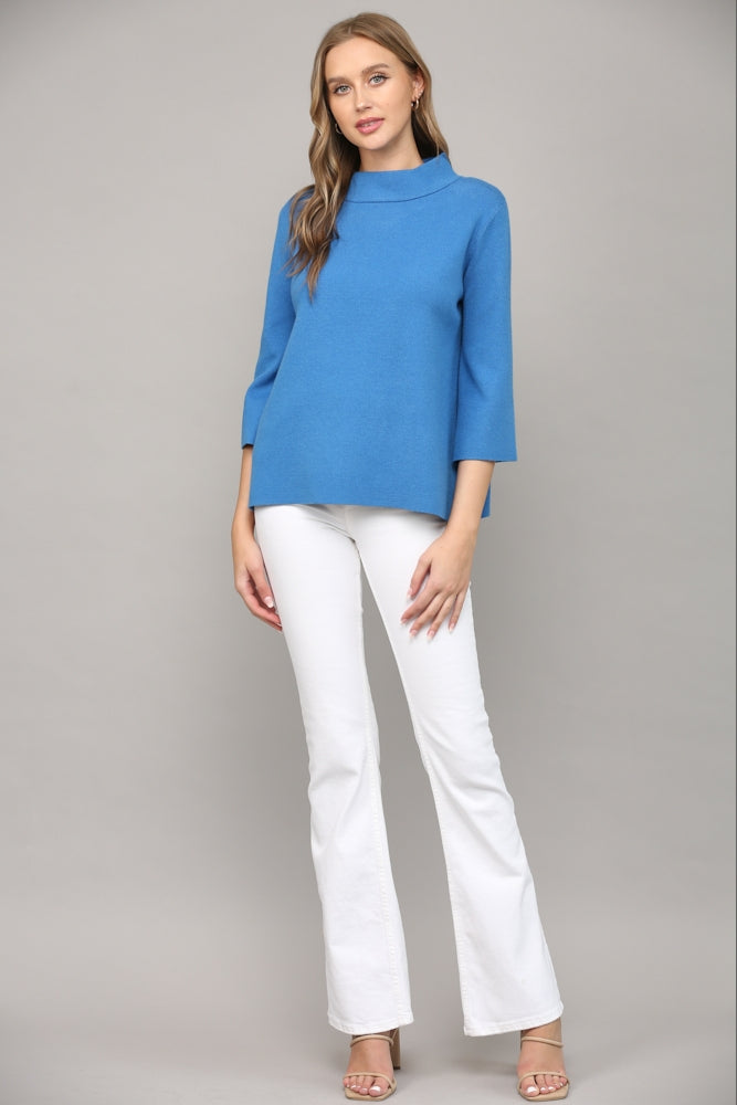 French blue mock neck fate 6