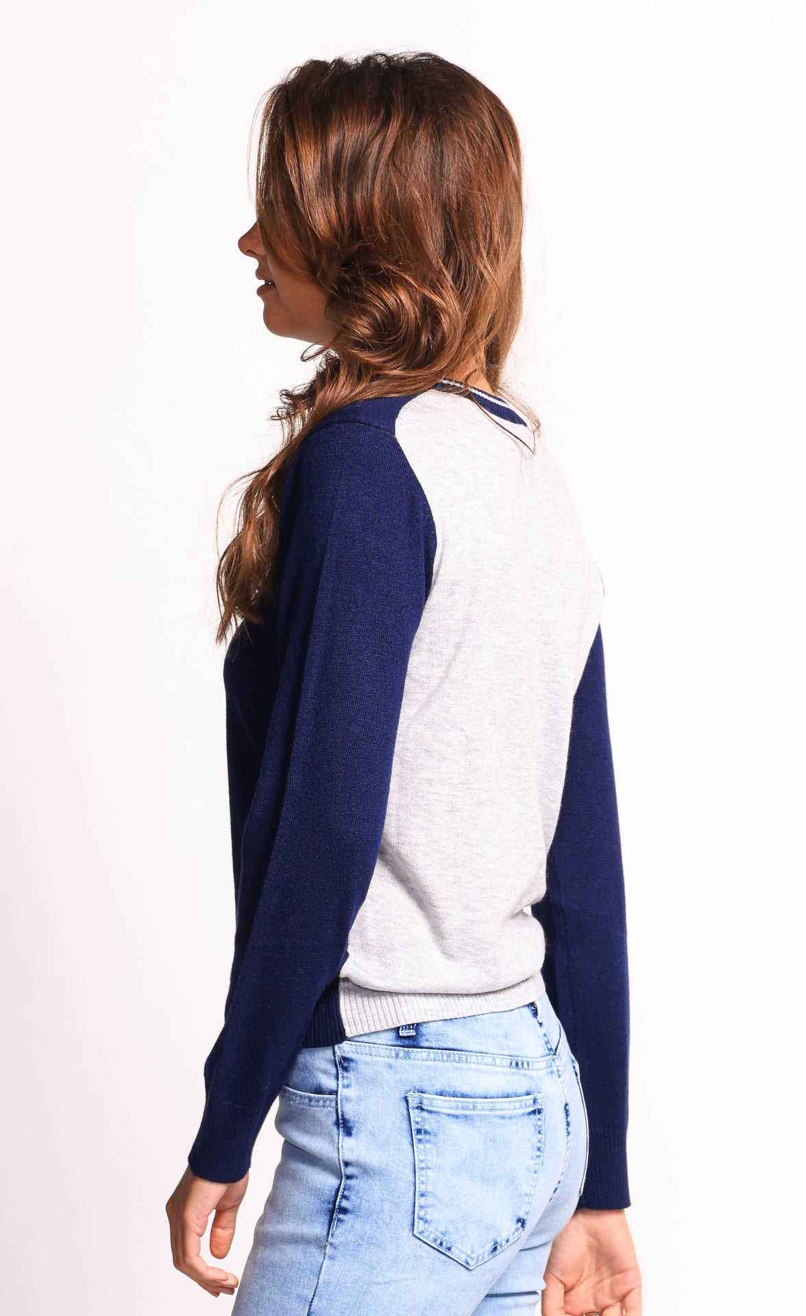Color Blocked Casual Sweater