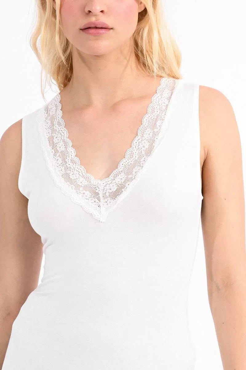 Lace Trim Tank Top