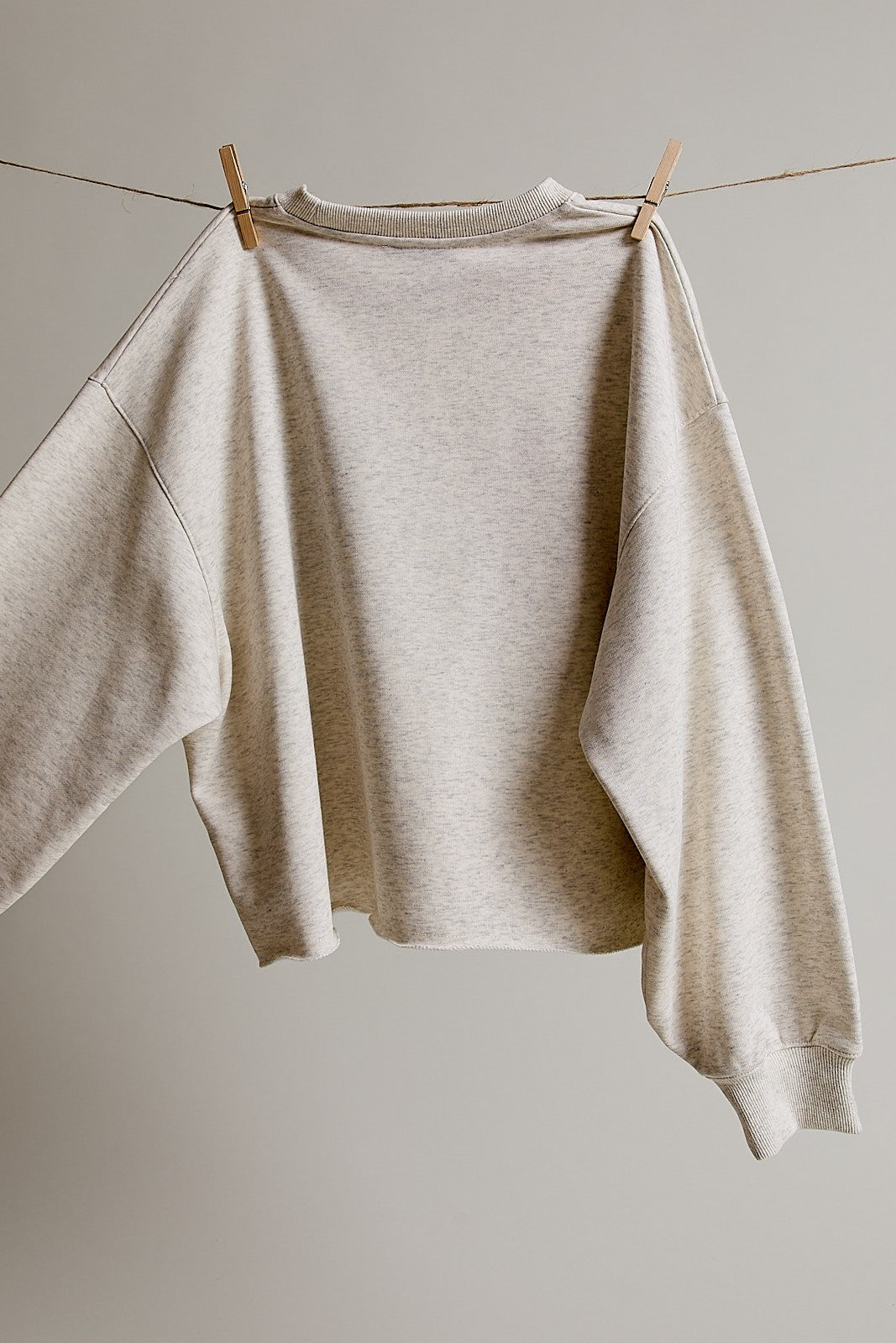 oatmeal cropped USA sweater