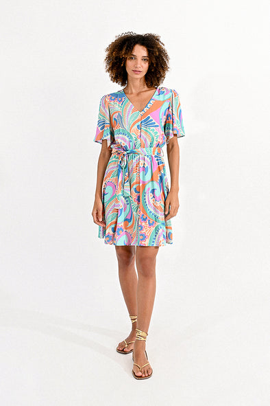 Paisley Print Summer Mini Dress