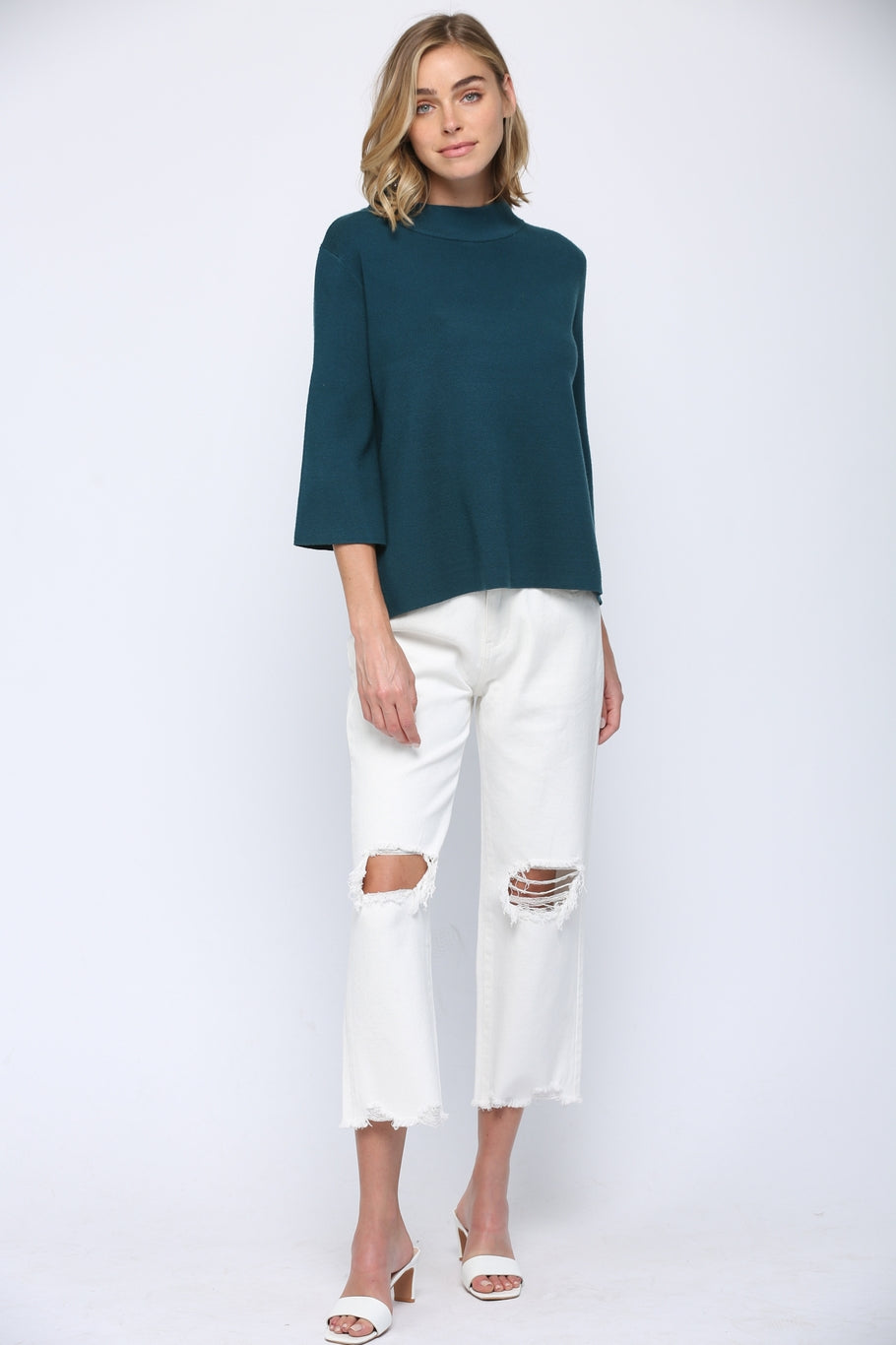 teal mock neck fate 5