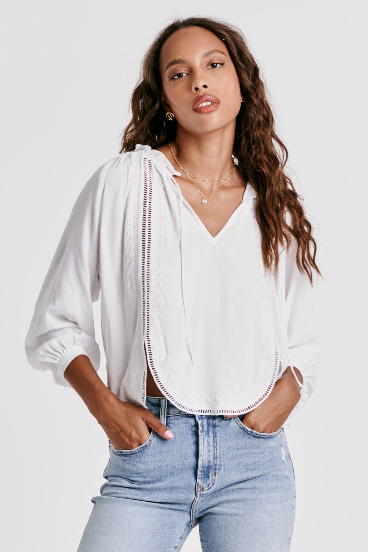 Dear John Lace Seam Blouse