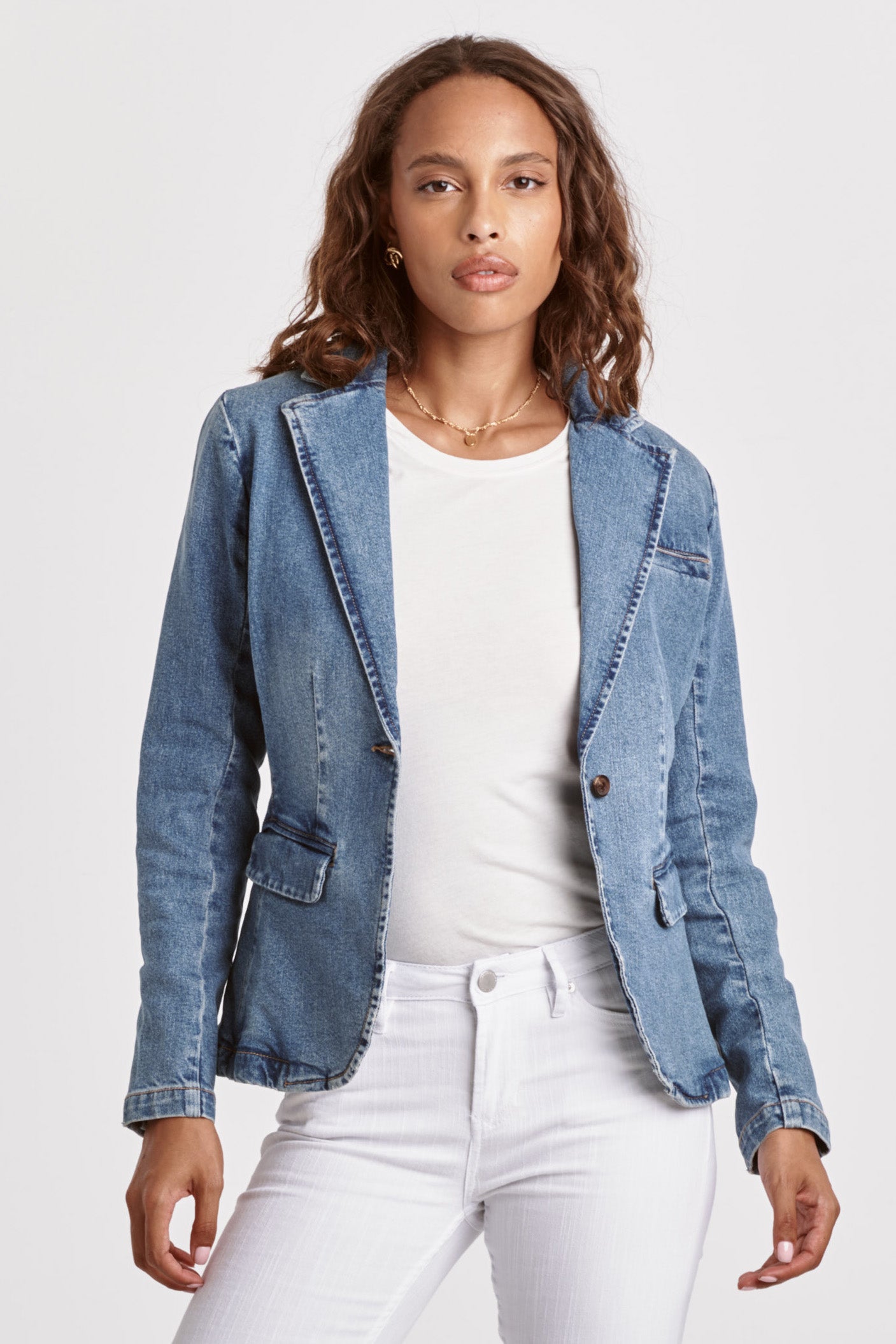 Dear John Structured Denim Blazer