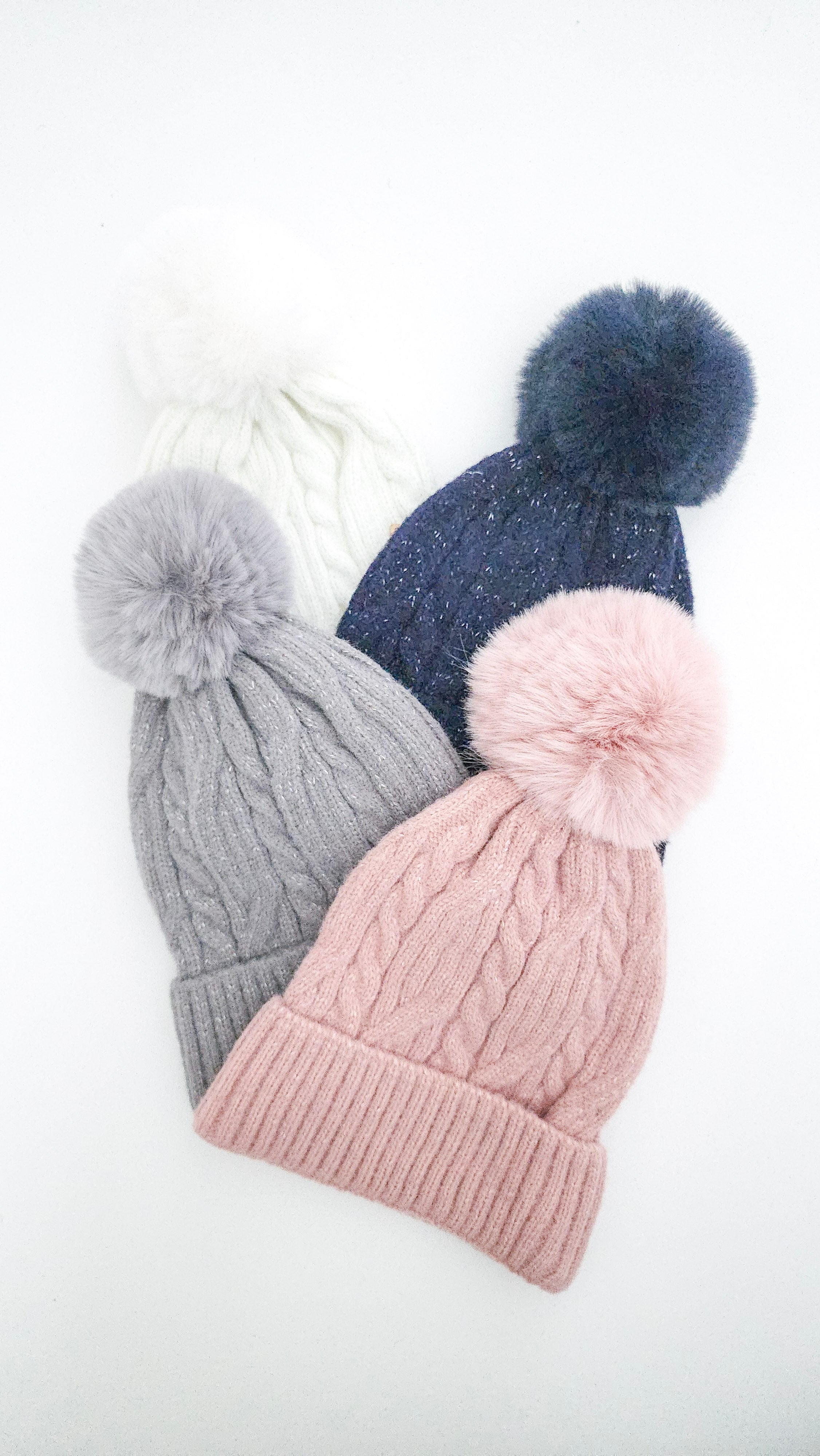 Cuffed Pom Pom Hat