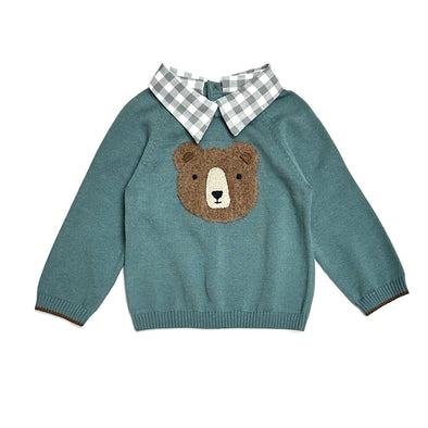 Bear Collared Sweater